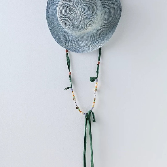 Free People X Modern Monarchie size small Elegant Blue New wtag Sun Hat Rio Star - Picture 5 of 11